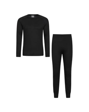 Mountain Warehouse Heren Talus Thermische Base Layer Set (Zwart)