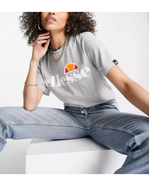 Ellesse Womens Boyfriend T-Shirt In Grey