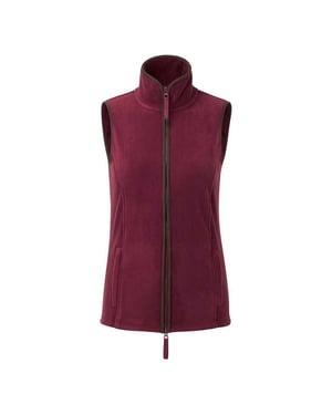 Premier Kvinnor/Damer Artisan Fleece Gilet (Bourgogne/brun)