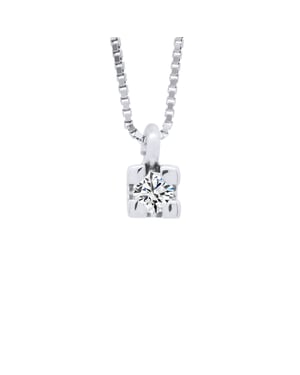 DIADEMA - Halsband med diamanter - Venetiansk kedja i vitguld