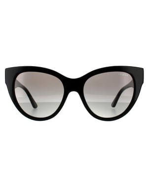 Vogue Cat Eye Womens Dark Havana Brown Gradient Sunglasses
