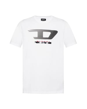 Diesel T-Just-Y4 D Logo White T-Shirt