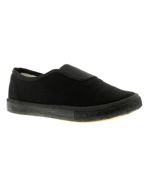 Wynsors Childrens School Plimsolls Gusset Pumps Slip On black