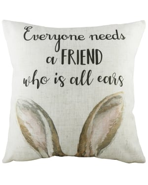 Evans Lichfield All Ears Watercolour Hare Cushion Cover