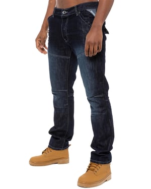 Enzo Denim Jeans Rechte Pijp Heren - Donkerblauw