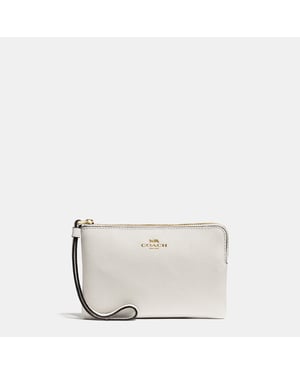 Crossgrain Leather Corner Zip Bag
