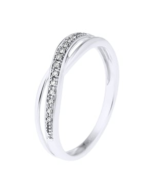 DIADEMA - Ring - Korsade - Diamanter - Vitguld