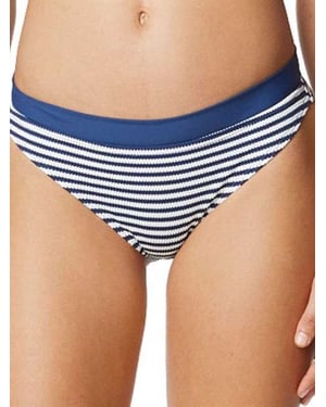 Woven Texture Bound Bikini Brief Jeans