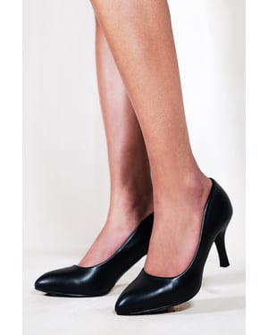 Where's That From Womens 'Paola' Mid High Heel Court Pump Shoes With Pointed Toe