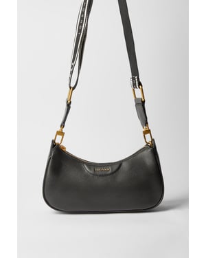 Essiy Logo Strap Shoulder Bag Black