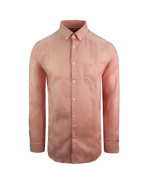 Lacoste Vävd Regular Fit Herrskjorta Rosa