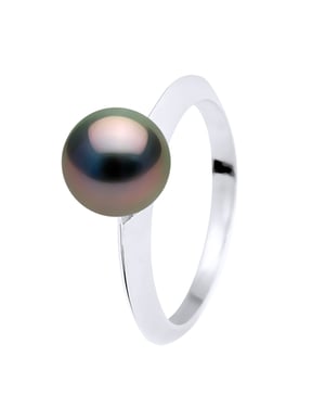 Rush Ring Tahitian Pearl Ronde 8-9 mm wit goud