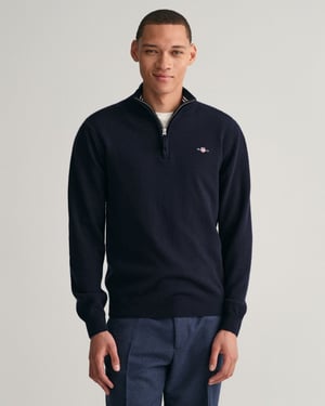 GANT Mens Superfine Lambswool Half Zip Cardigan
