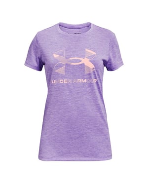 Under Armour Twist Groot Logo Kinderen Paars T-Shirt