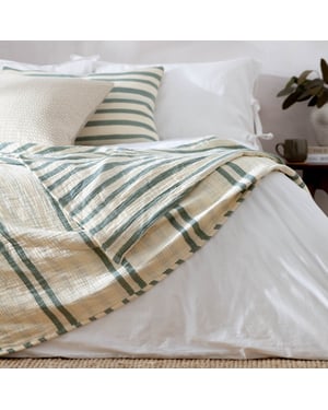 Yard Woven Stripe Cotton Bedspread