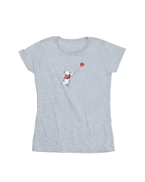 Disney Dames/Dames Winnie De Poeh Ballon Katoenen T-Shirt (Sportgrijs)