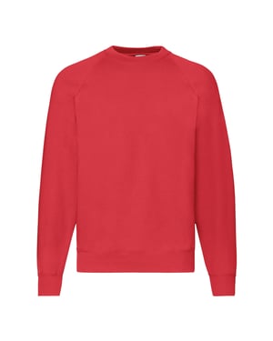 Fruit Of The Loom Heren Raglan Mouwen Belcoro® Sweatshirt (Rood)