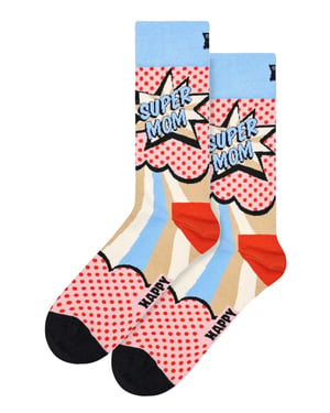 Beste Mama Sokkenen | Blije Sokken | Novelty Super Mama Sokken | Cadeaus voor Mama - Rood