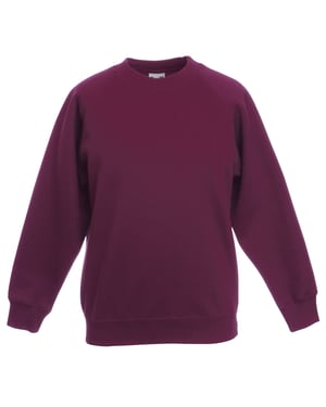 Fruit of the Loom Kinder Unisex Trui Met Raglan Mouwen (2 stuks) (Burgendy)