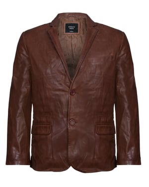 Jacket Leather Blazer Soft Italian Fitted Coat