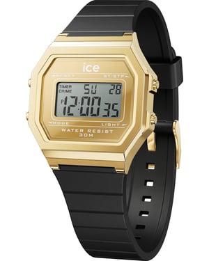 Ice Watch Ice Digit Retro - Metal Gold Mirror - Black Unisex's Black Watch 022731