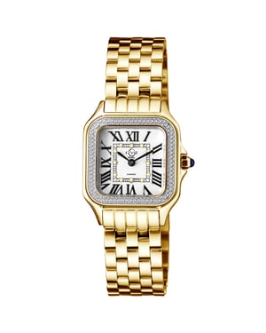 GV2 Milan Women's Silver Dial IPYG Stainless Steel Swiss Quartz Watch