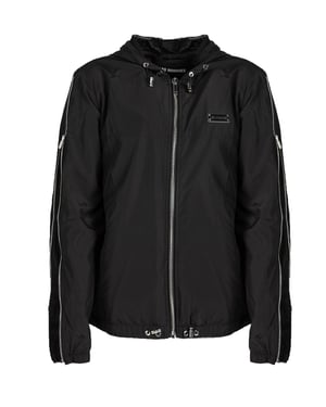 Les Hommes Jacka Windbreaker Herr Svart