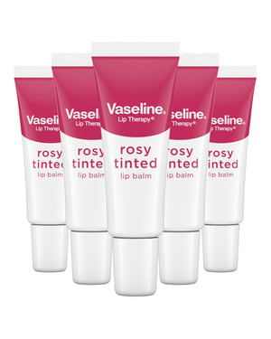 5x Vaseline LipTherapy Rosy Tinted LipBalm For Instant Softness & Pink Hint, 10g