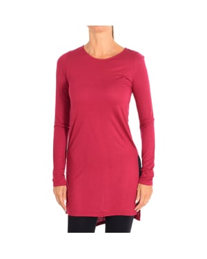 Long sleeve round neck dress 3I65E1B75 woman