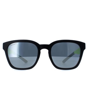 Smith Founder Slim PGC XB mat zwart geel chromapop zilver spiegel zonnebril