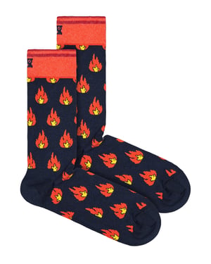 Happy Socks - Novelty Vlammen Design Sokken | Geweldig Cadeau - Vlammen