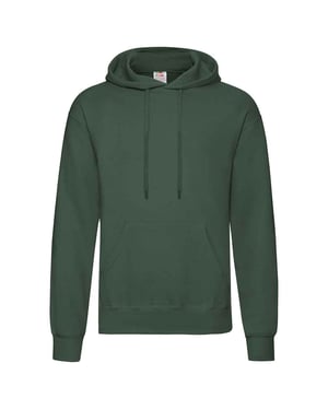 Fruit of the Loom Unisex Classic Hoodie för vuxna (Flaskegrön)
