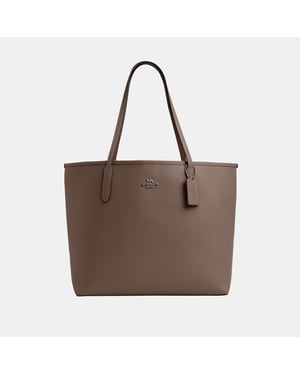 City Tote in Double Face Leather Bag