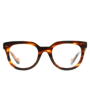 Moncler Round Unisex Shiny Light Brown Glasses