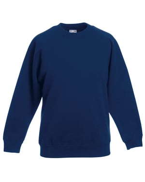 Fruit Of The Loom Kinderen Unisex Raglan mouwen Sweatshirt (Marine)