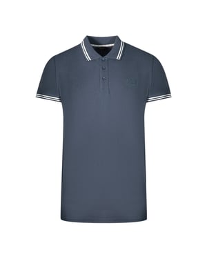 Cavalli Class Dubbel Getippte Kraag Marineblauwe Polo Shirt