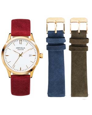 Orphelia Fashion Suède Dames Multikleur Horloge OF714888