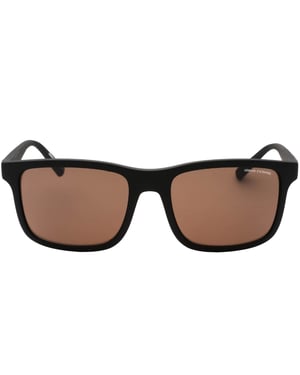 Armani Exchange Brown Lens Black Sunglasses