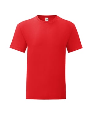 Fruit of the Loom Iconisch T-shirt voor heren (set van 5) (Rood)