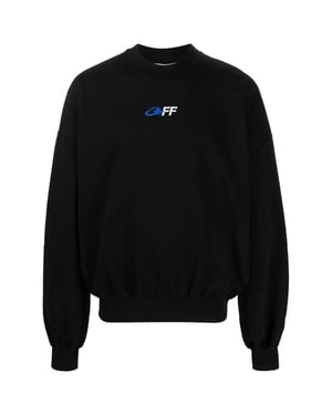 Gebroken wit exact tegenovergestelde boxy fit zwart sweatshirt