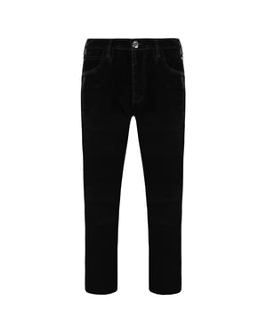 Emporio Armani Slim Fit Mens Black Velvet Byxor
