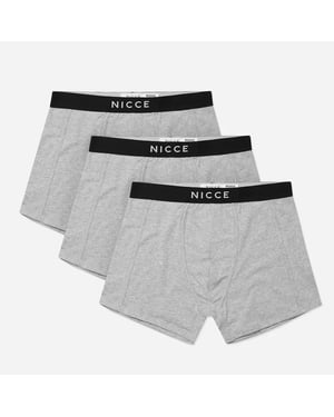 Nicce 3-Pack Stretch Waist Black/Grey Mens Alesi Boxer Shorts 0037 K001 0264