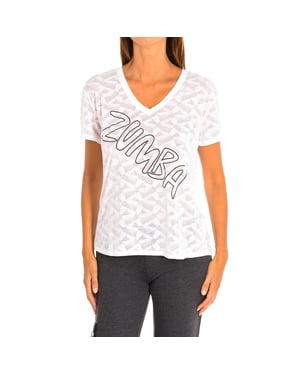 Sport t-shirt för kvinnor med korta ärmar och V-ringning Z1T00587