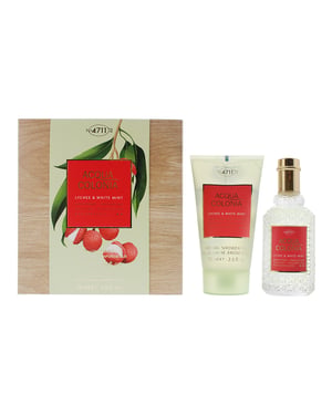 4711 Acqua Colonia Lychee & White Mint Gift Set Eau De Cologne 50ml & Shower Gel 75ml