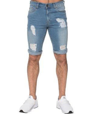 Mens Ripped Skinny Shorts