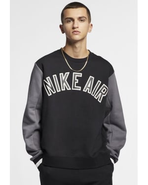 Nike Air Fleece Crew Sweatshirt in Black