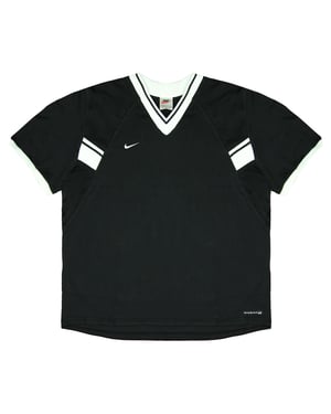 Nike Dri-Fit Tränings T-shirt Kortärmad V-Neck Svart Dam Gym Topp 229326 010