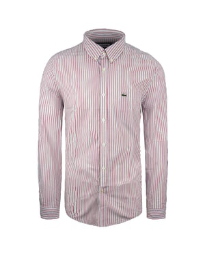 Lacoste Regular Fit Herrskjorta Röd/Vit