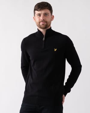 Lyle and Scott Cotten marino quarter zipper -