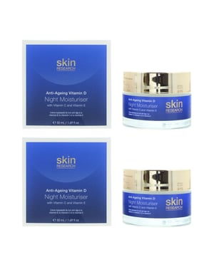 Skin Research Anti-Ageing Vitamin D Night Moisturiser 50ml X 2
